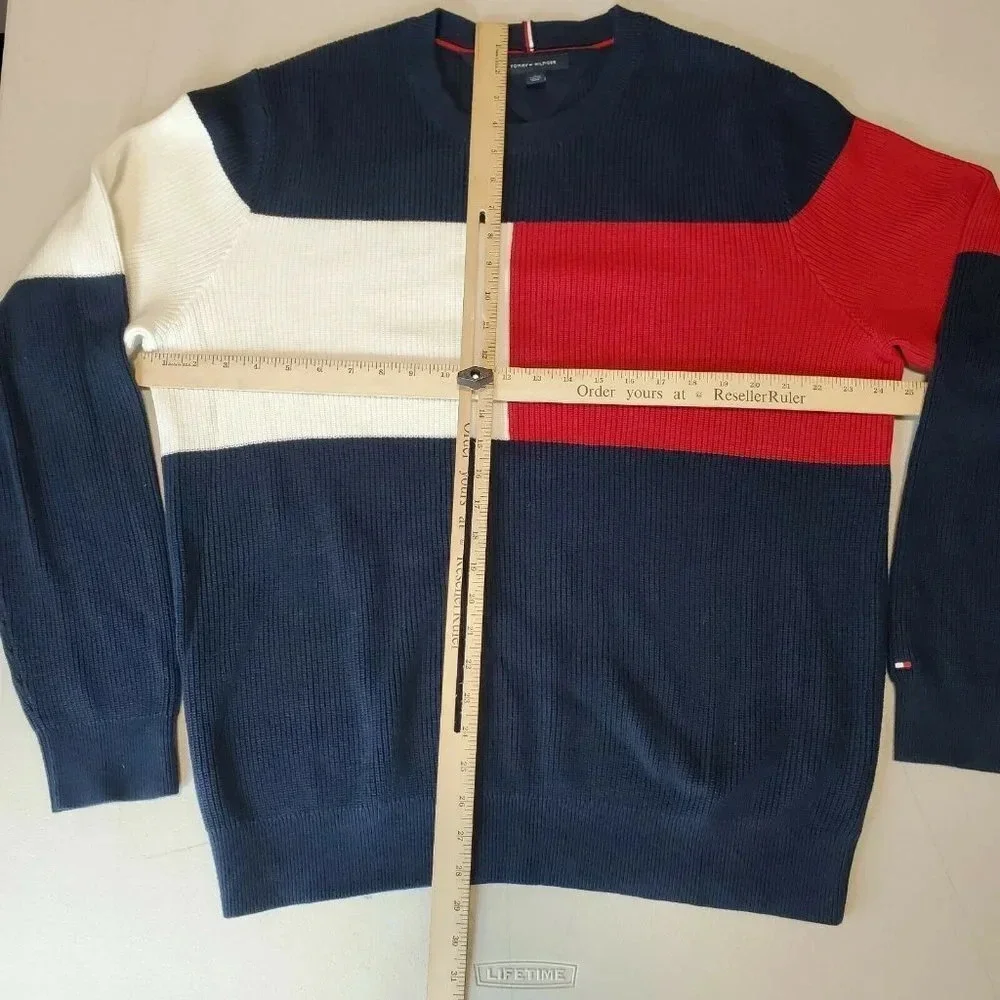 Tommy Hilfiger Men's Icon Original Flag Crew Neck Pullover Sweater‎ Size XL - Picture 9 of 11